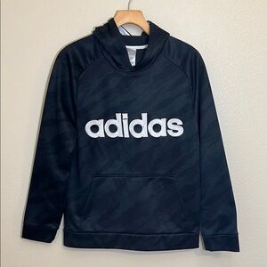 Adidas Black Athletic Pullover Hoodie Sweatshirt